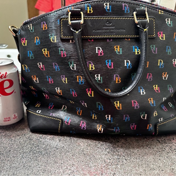 Dooney & Bourke Black Handbag with Colorful Logo - Picture 8 of 16